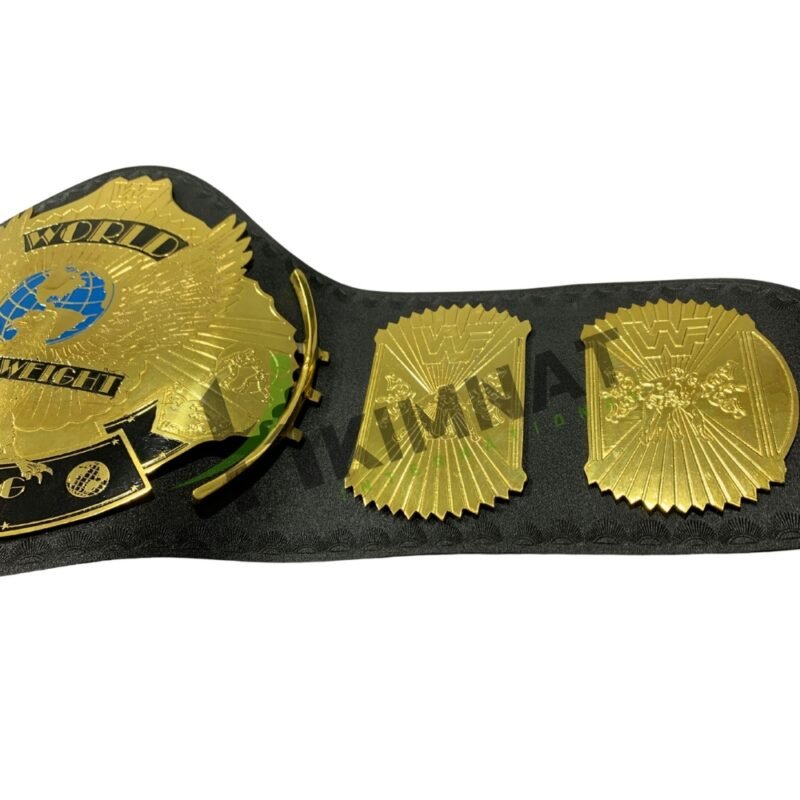 WWF Classic Gold Winged Eagle Championship Replica Title Belt Adult Size - Image 7