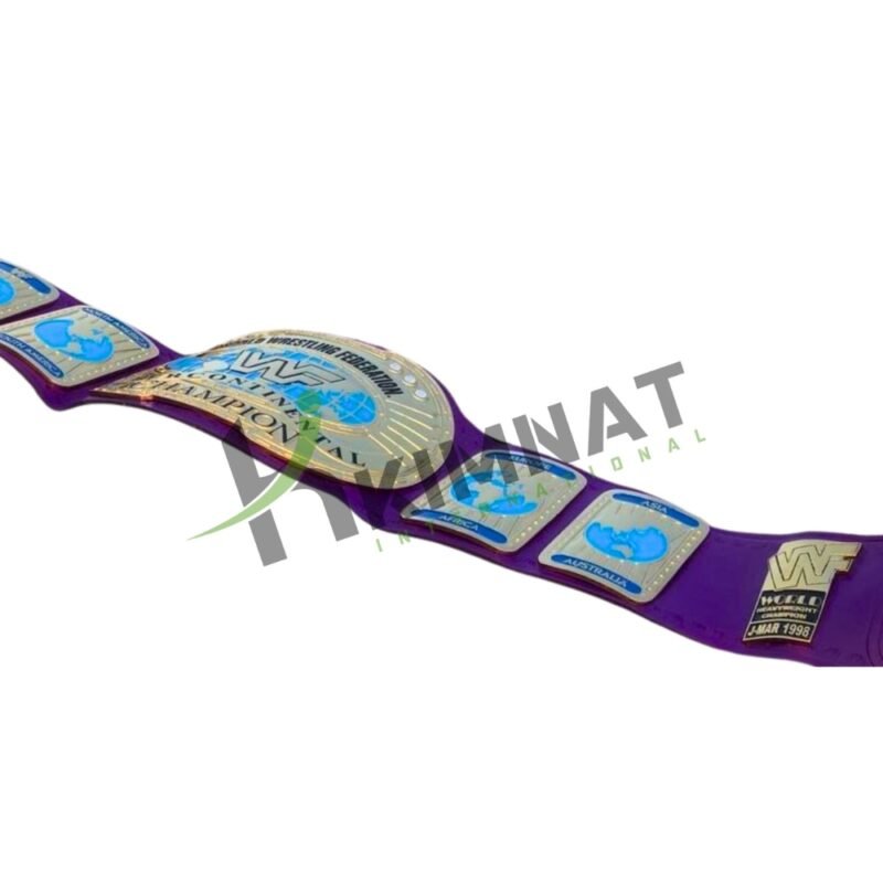WWF Oval Intercontinental Wrestling Championship Title Replica Adult Size Belt - Image 3