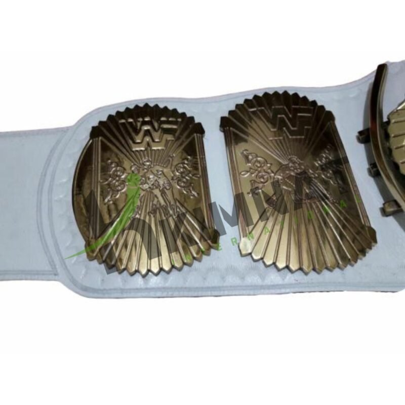 WWF Winged Eagle Championship Belt Adult Size Replica White Leather - Image 5