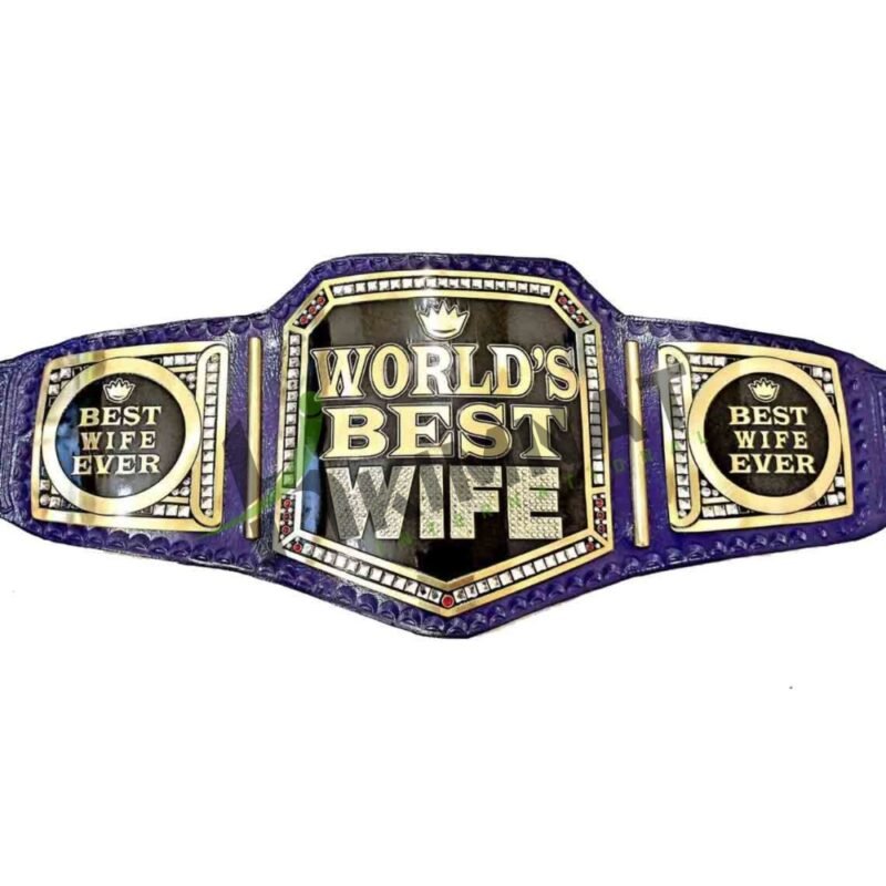 WWE World's Best Wife Wrestling Championship Title (Replica) Belt Adult Size - Image 4