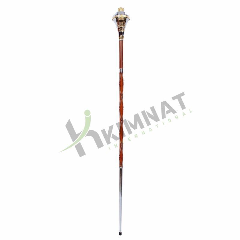 Personalized Drum Major Mace with Custom Name Engraving Scrolls And Crown - Image 4