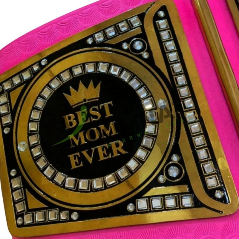 WWE World Greatest MOM Wrestling Championship Title Replica Belt Adult Size - Image 2