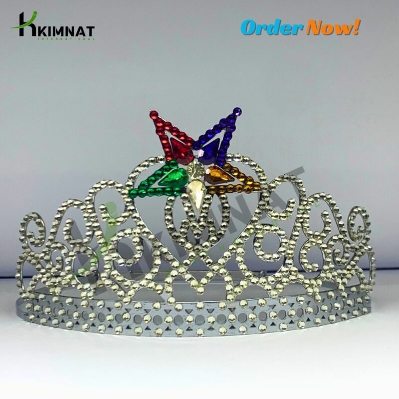 OES Crown Masonic Order Of Eastern Star Crown Rare Design Crown Adjustable Fitting Decorated With Rhinestones